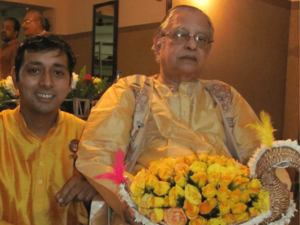 Adarsh with Guruji