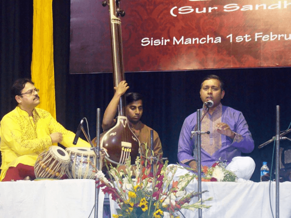 Adarsh with Guruji