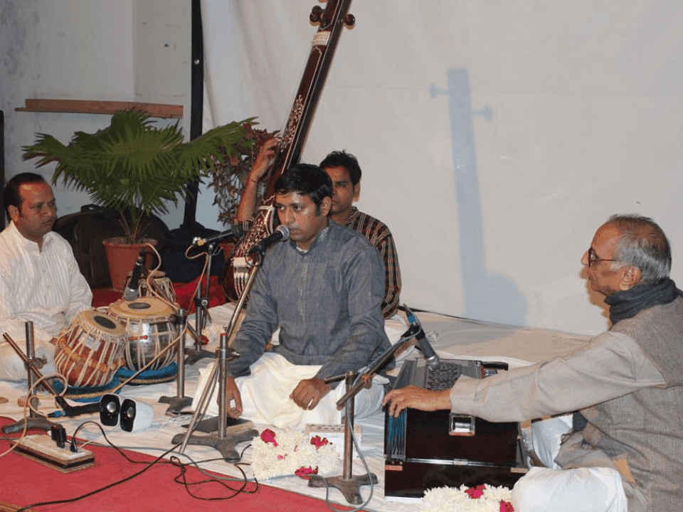 Adarsh with Guruji