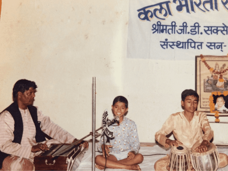 Adarsh with Guruji