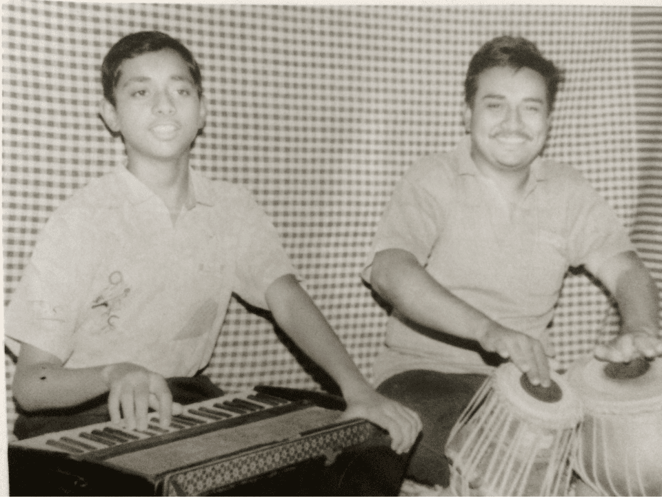 Adarsh with Guruji