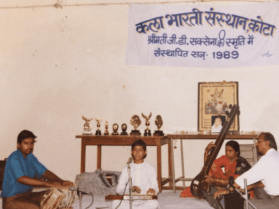 Adarsh with Guruji