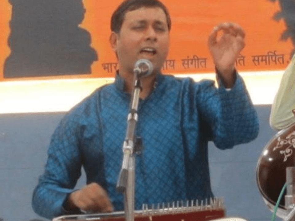 Adarsh with Guruji