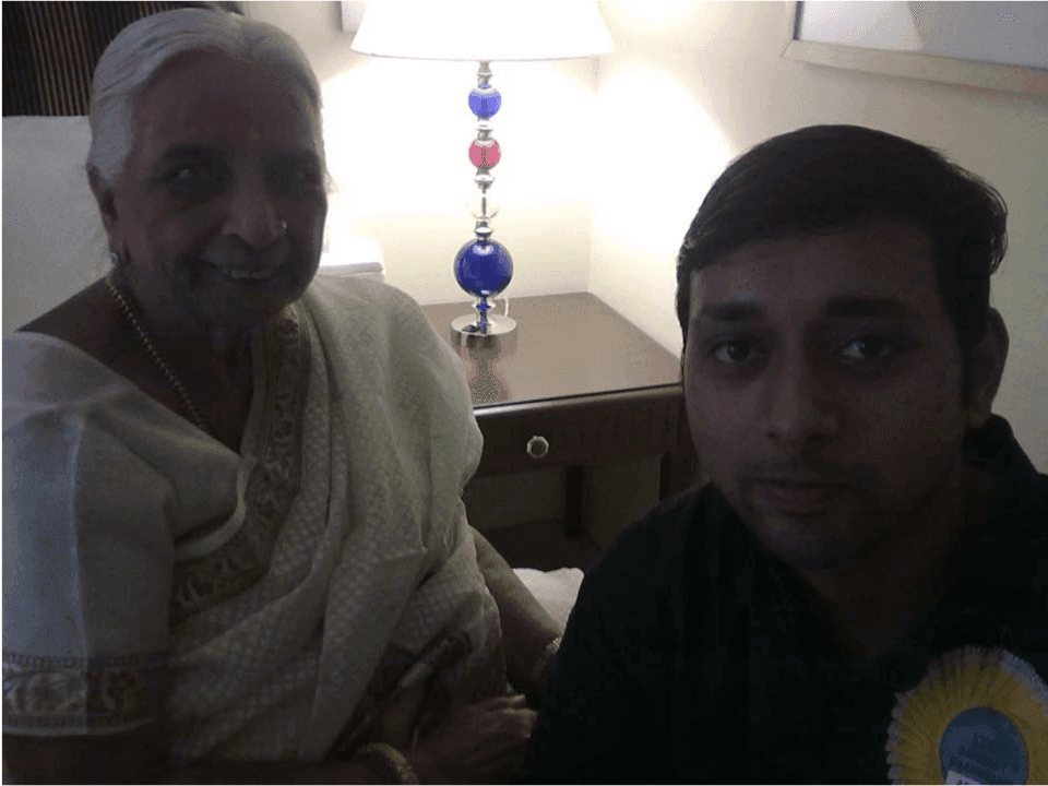 Adarsh with Guruji