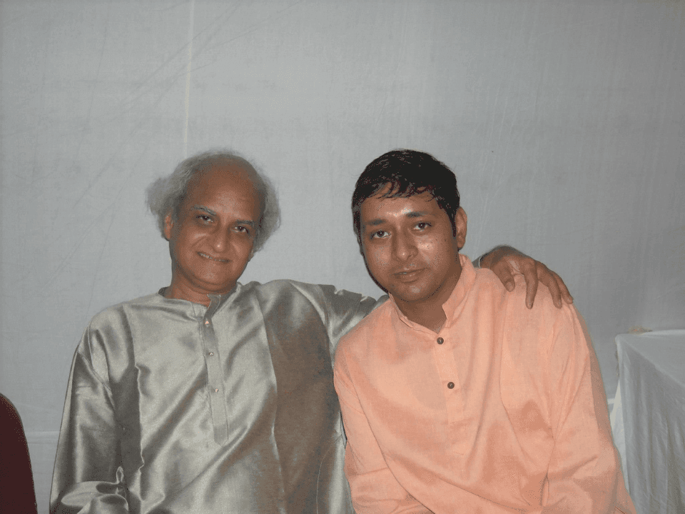 Adarsh with Guruji