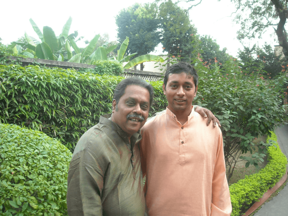 Adarsh with Guruji