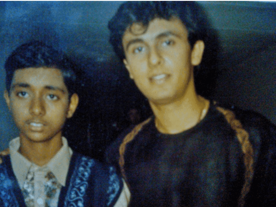 Adarsh with Guruji
